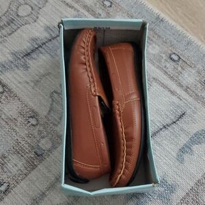 NIB Josmo Boys Tan Moccasin Driving Loafer Shoes Sz4